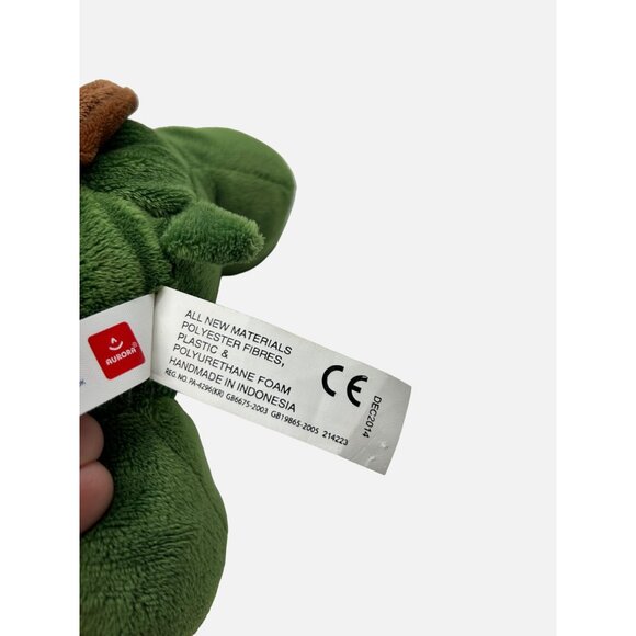 Aurora 2014 Green Turtle Hand Puppet 12" Brown Shell Sea Plush Stuffed Animal - Picture 5 of 9